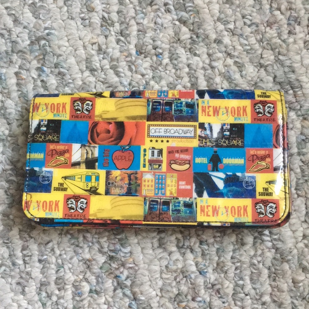 Vinyl New York Themed Clutch